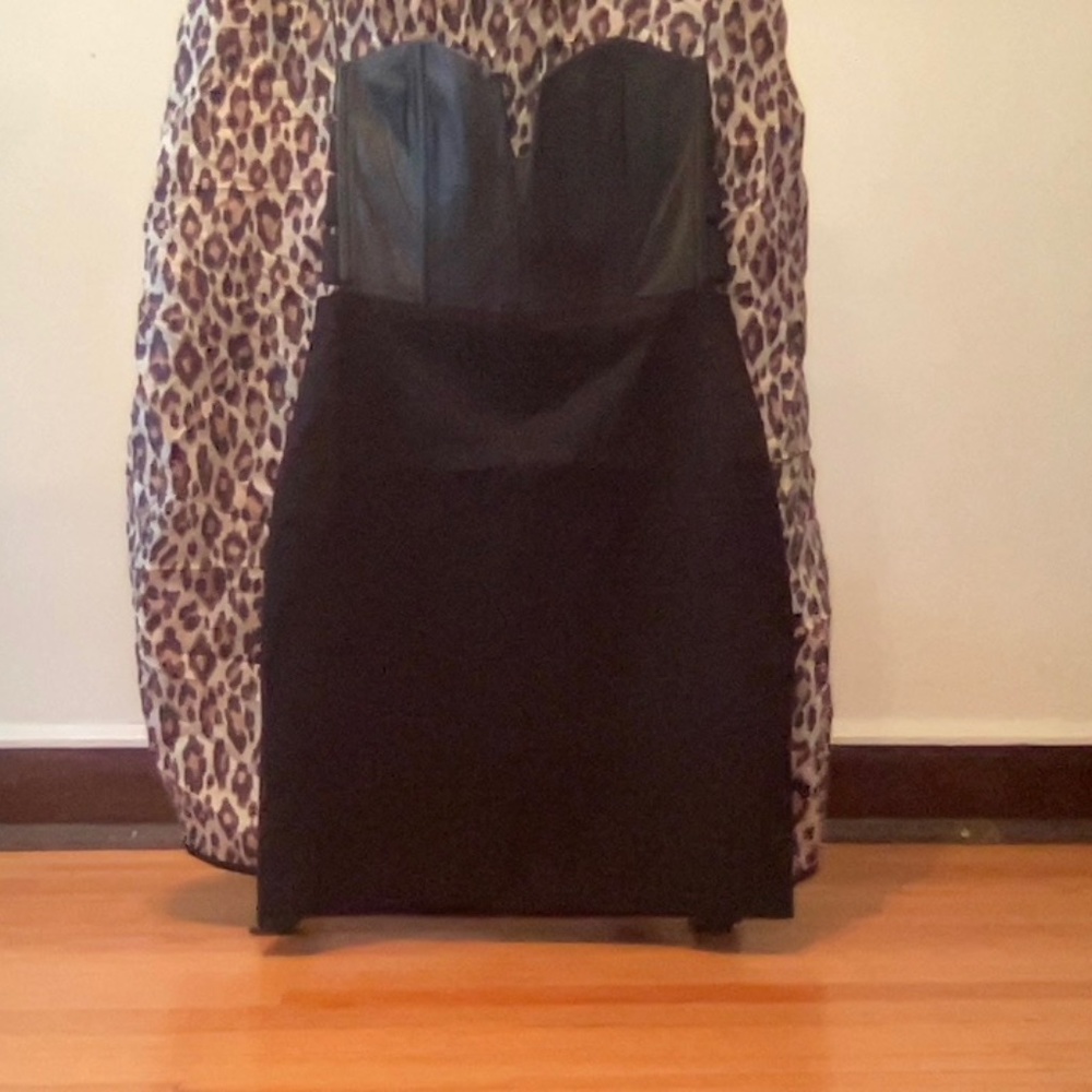 Mason Strapless Leather Corset Mini Dress